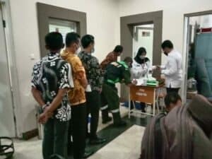 Dukungan Pelaksanaan Tes Urine Dalam Rangka Kunjungan Kerja RI 1 Ke Pusdiklatpasus Batujajar.