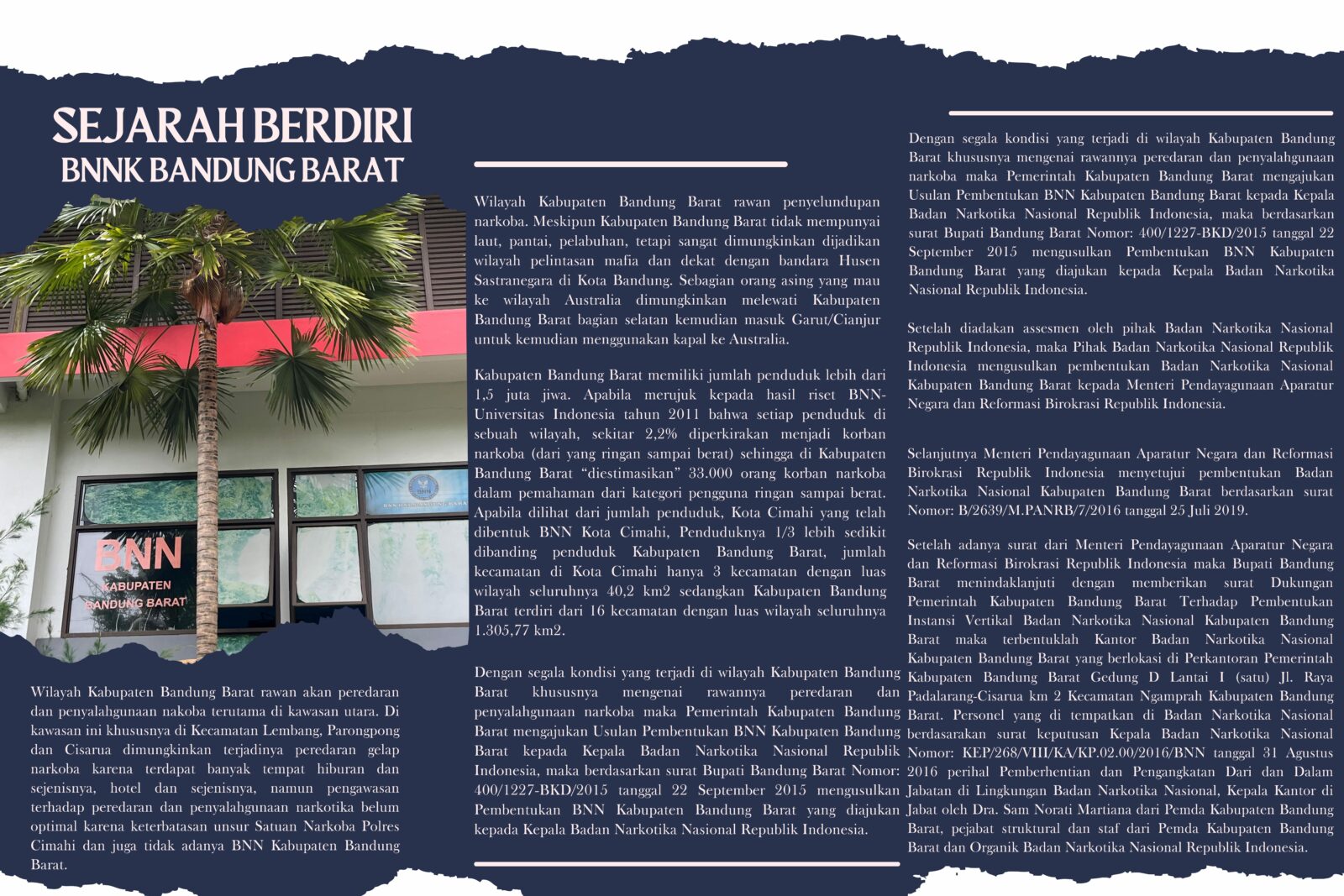 Sejarah BNN Kab. Bandung Barat