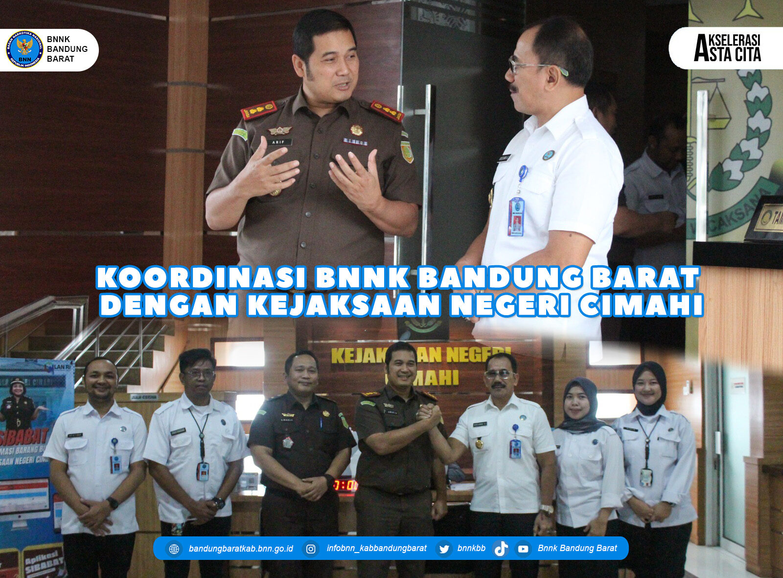 Koordinasi BNNK Bandung Barat dengan Kejaksaan Negeri Cimahi