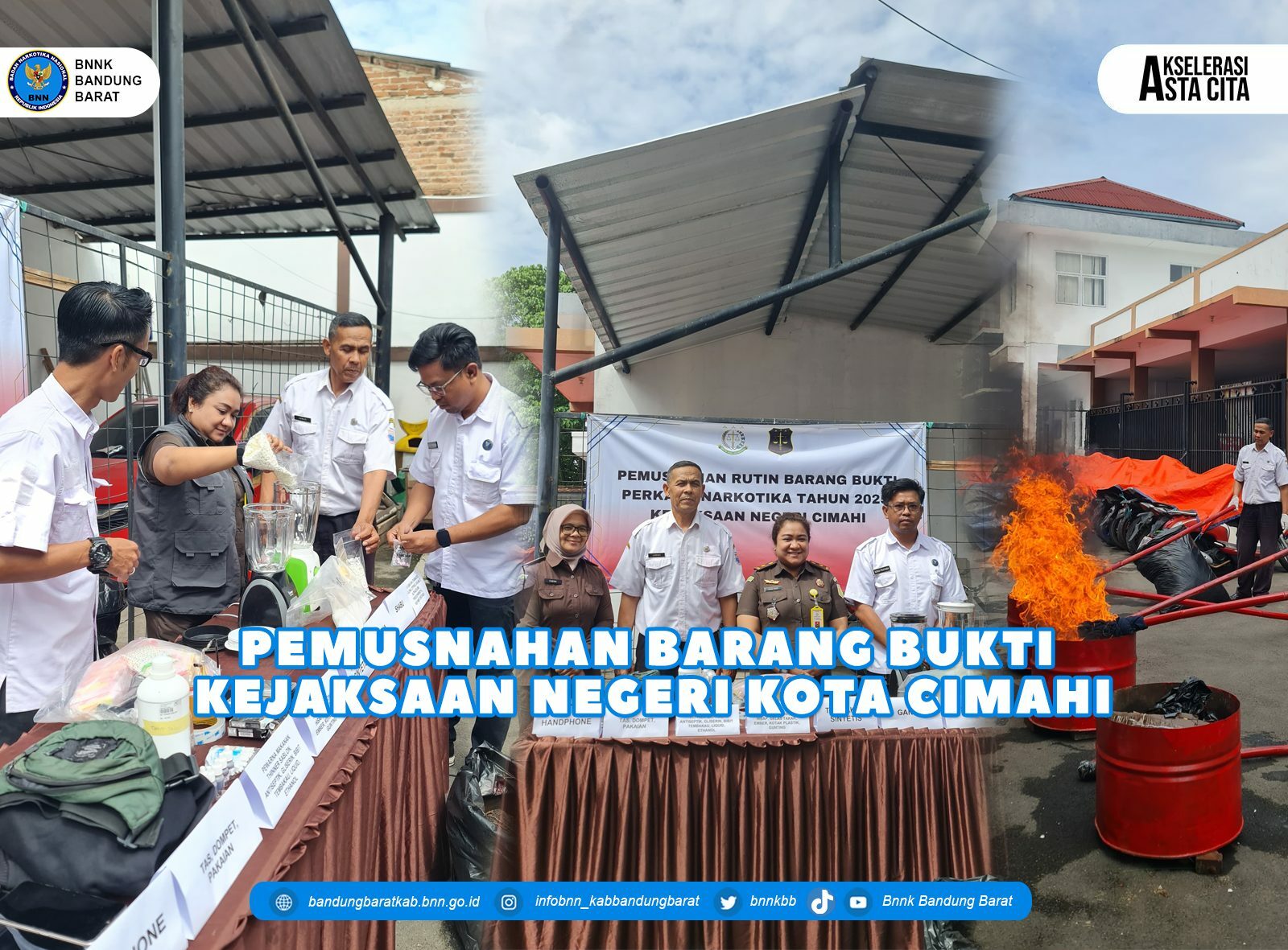 PEMUSNAHAN BARANG BUKTI KEJAKSAAN NEGERI KOTA CIMAHI