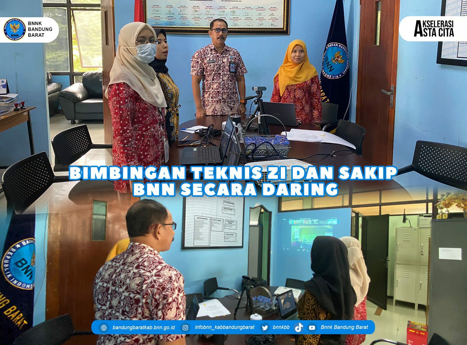BIMBINGAN TEKNIS ZI DAN SAKIP BNN SECARA DARING