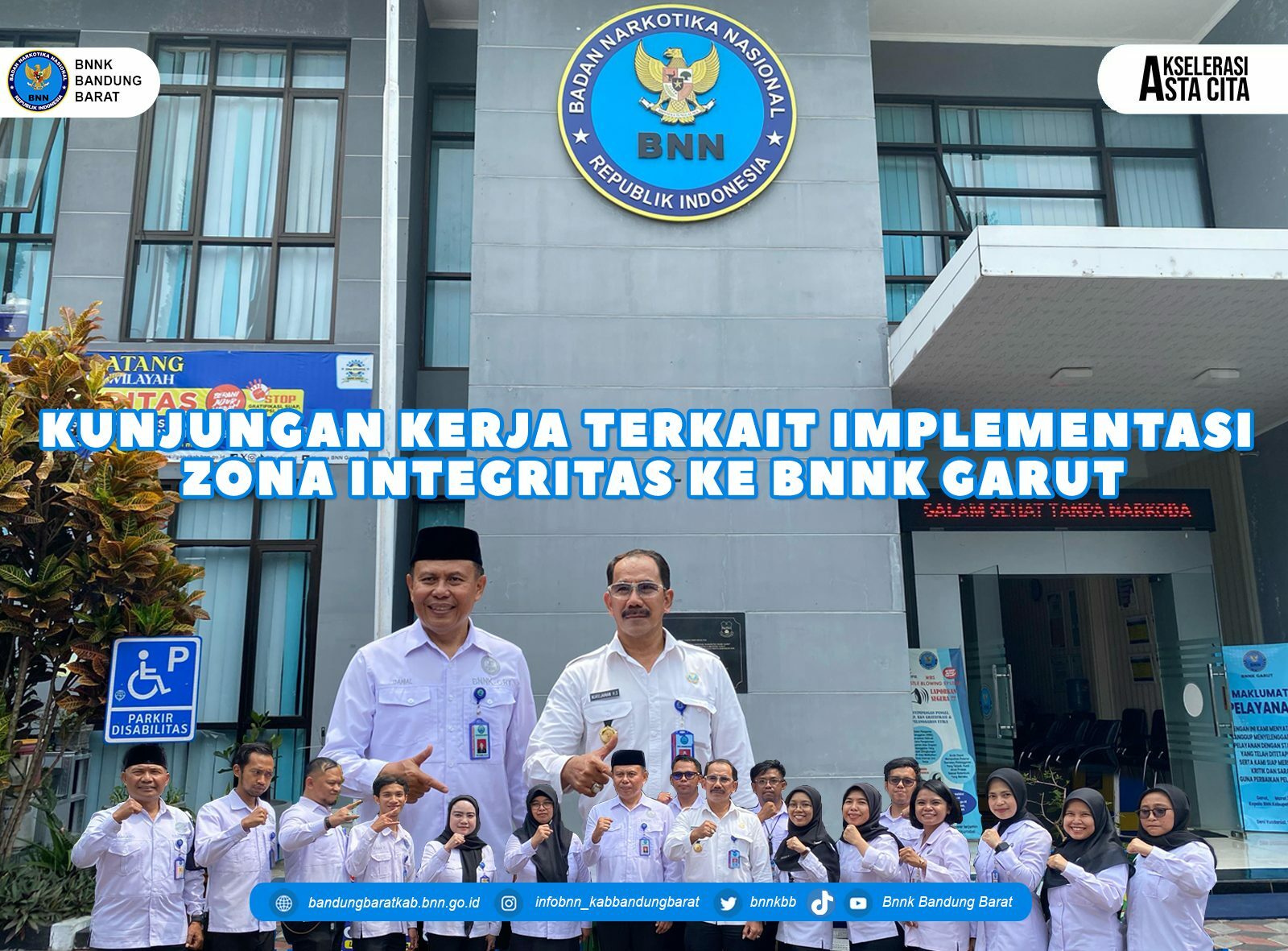 Kunjungan Kerja Terkait Implementasi Zona Integritas ke BNNK Garut