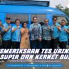 Test Urine pada Kegiatan Mudik Gratis Pemkab Bandung Barat.
