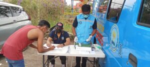 Tes Urine Supir dan Kernet Bis Pada Giat Ramp Check Kerjasama bersama DISHUB KBB