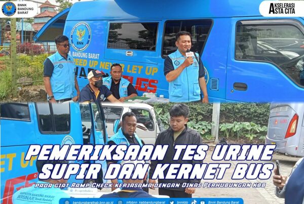 Tes Urine Supir dan Kernet Bis Pada Giat Ramp Check Kerjasama bersama DISHUB KBB